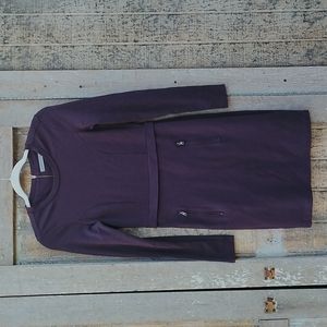 Athleta burgundy long sleeve dress women's XXS